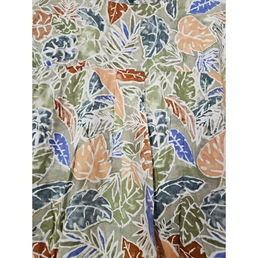 M.E Sport Hawaiian Shirt Mens XXL Palm LeavesCasual short sleeve buttons pocket